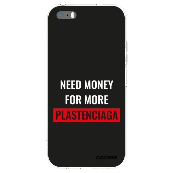 Picasee silikonový průhledný obal pro Apple iPhone 5/5S/SE - More PLASTENCIAGA