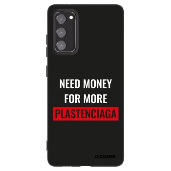 Picasee silikonový černý obal pro Samsung Galaxy S20 FE - More PLASTENCIAGA