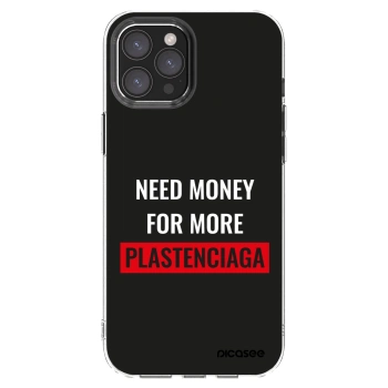 Picasee silikonový průhledný obal pro Apple iPhone 12 Pro Max - More PLASTENCIAGA