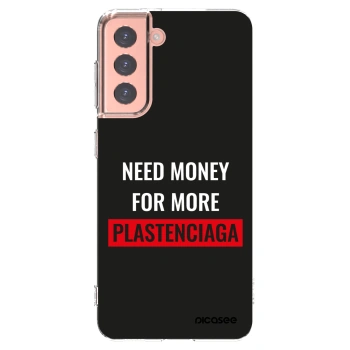 Picasee silikonový průhledný obal pro Samsung Galaxy S21 5G G991B - More PLASTENCIAGA