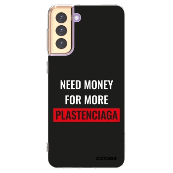 Picasee silikonový průhledný obal pro Samsung Galaxy S21+ 5G G996F - More PLASTENCIAGA