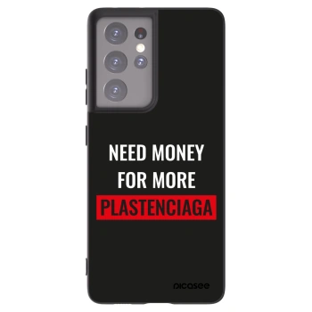 Picasee silikonový černý obal pro Samsung Galaxy S21 Ultra 5G G998B - More PLASTENCIAGA