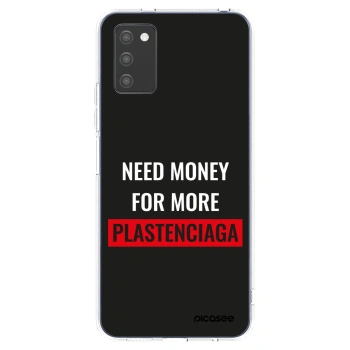 Picasee silikonový průhledný obal pro Samsung Galaxy A02s A025G - More PLASTENCIAGA