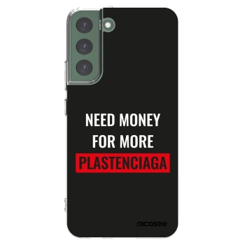 Picasee silikonový průhledný obal pro Samsung Galaxy S22+ 5G - More PLASTENCIAGA