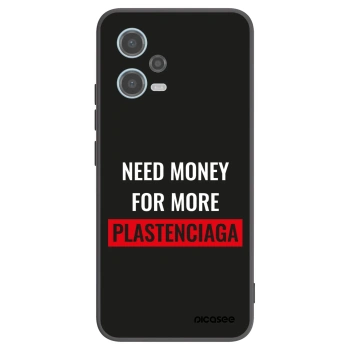 Picasee silikonový černý obal pro Xiaomi Redmi Note 12 5G - More PLASTENCIAGA