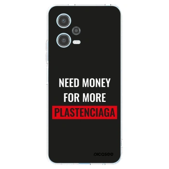 Picasee silikonový průhledný obal pro Xiaomi Redmi Note 12 5G - More PLASTENCIAGA