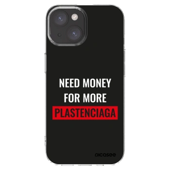 Picasee silikonový průhledný obal pro Apple iPhone 15 - More PLASTENCIAGA