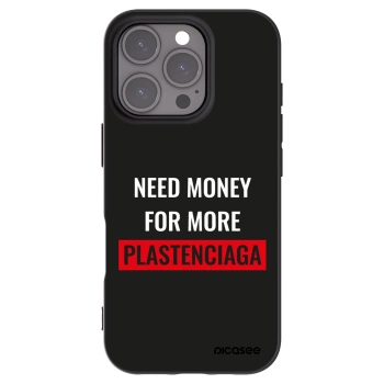 Picasee silikonový černý obal pro Apple iPhone 16 Pro - More PLASTENCIAGA