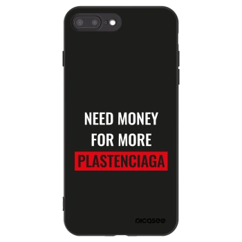 Picasee silikonový černý obal pro Apple iPhone 8 Plus - More PLASTENCIAGA