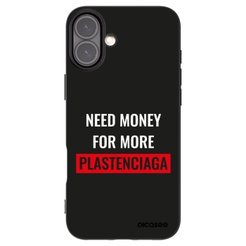 Picasee silikonový černý obal pro Apple iPhone 16 Plus - More PLASTENCIAGA