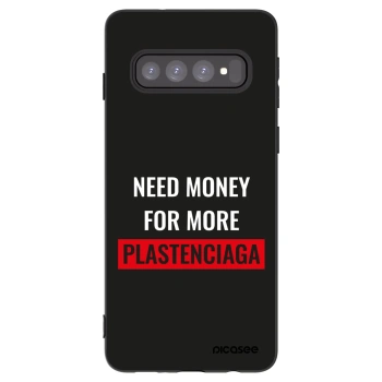 Picasee silikonový černý obal pro Samsung Galaxy S10 G973 - More PLASTENCIAGA