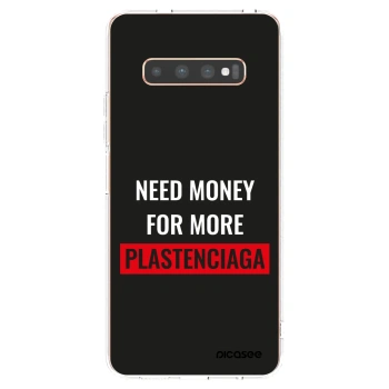Picasee silikonový průhledný obal pro Samsung Galaxy S10 Plus G975 - More PLASTENCIAGA