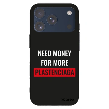 Picasee silikonový průhledný obal pro Apple iPhone 17 Pro - More PLASTENCIAGA