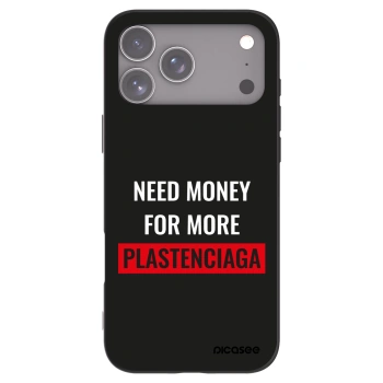 Picasee silikonový černý obal pro Apple iPhone 17 Pro Max - More PLASTENCIAGA