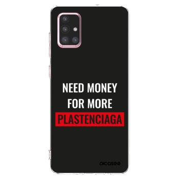 Picasee silikonový průhledný obal pro Samsung Galaxy A71 A715F - More PLASTENCIAGA