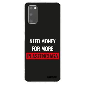 Picasee silikonový průhledný obal pro Samsung Galaxy S20 G980F - More PLASTENCIAGA