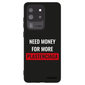 Picasee silikonový černý obal pro Samsung Galaxy S20 Ultra 5G G988F - More PLASTENCIAGA
