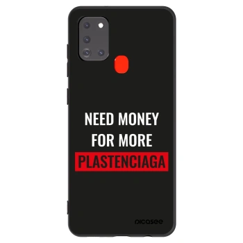 Picasee silikonový černý obal pro Samsung Galaxy A21s - More PLASTENCIAGA