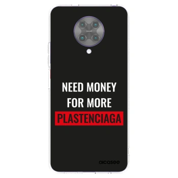 Picasee silikonový průhledný obal pro Xiaomi Poco F2 Pro - More PLASTENCIAGA