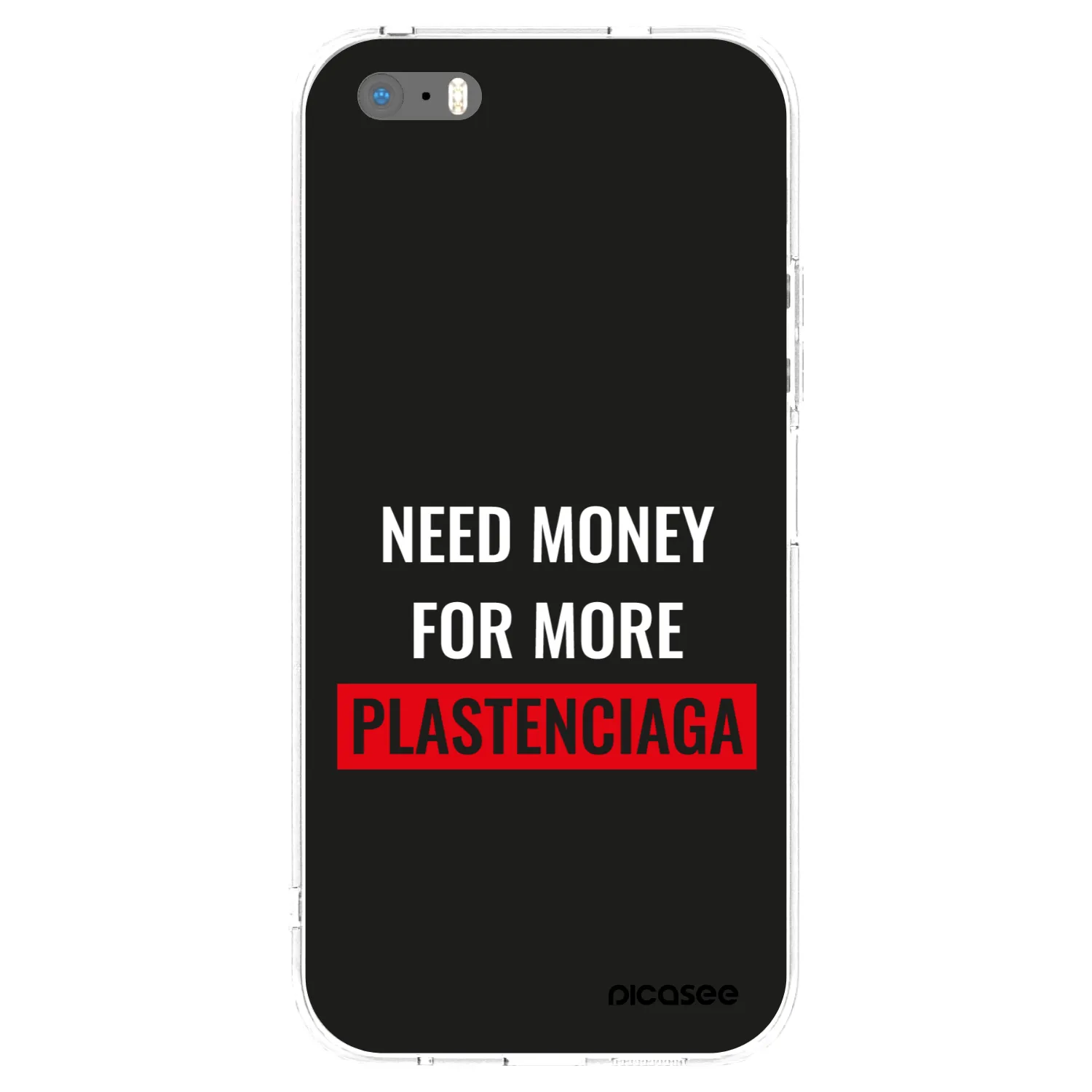 Picasee silikonový průhledný obal pro Apple iPhone 5/5S/SE - More PLASTENCIAGA
