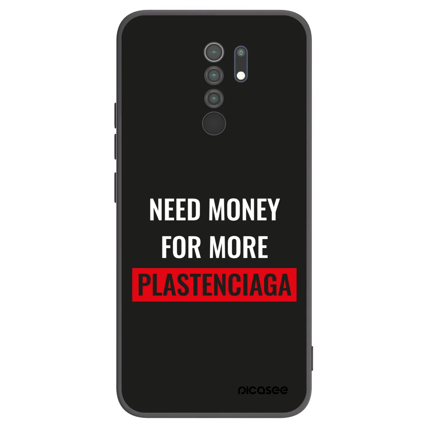 Picasee silikonový černý obal pro Xiaomi Redmi 9 - More PLASTENCIAGA