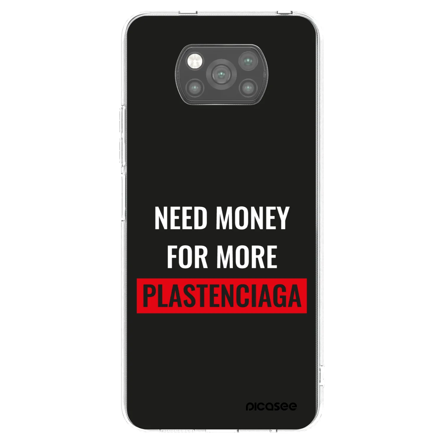 Picasee silikonový černý obal pro Xiaomi Poco X3 - More PLASTENCIAGA