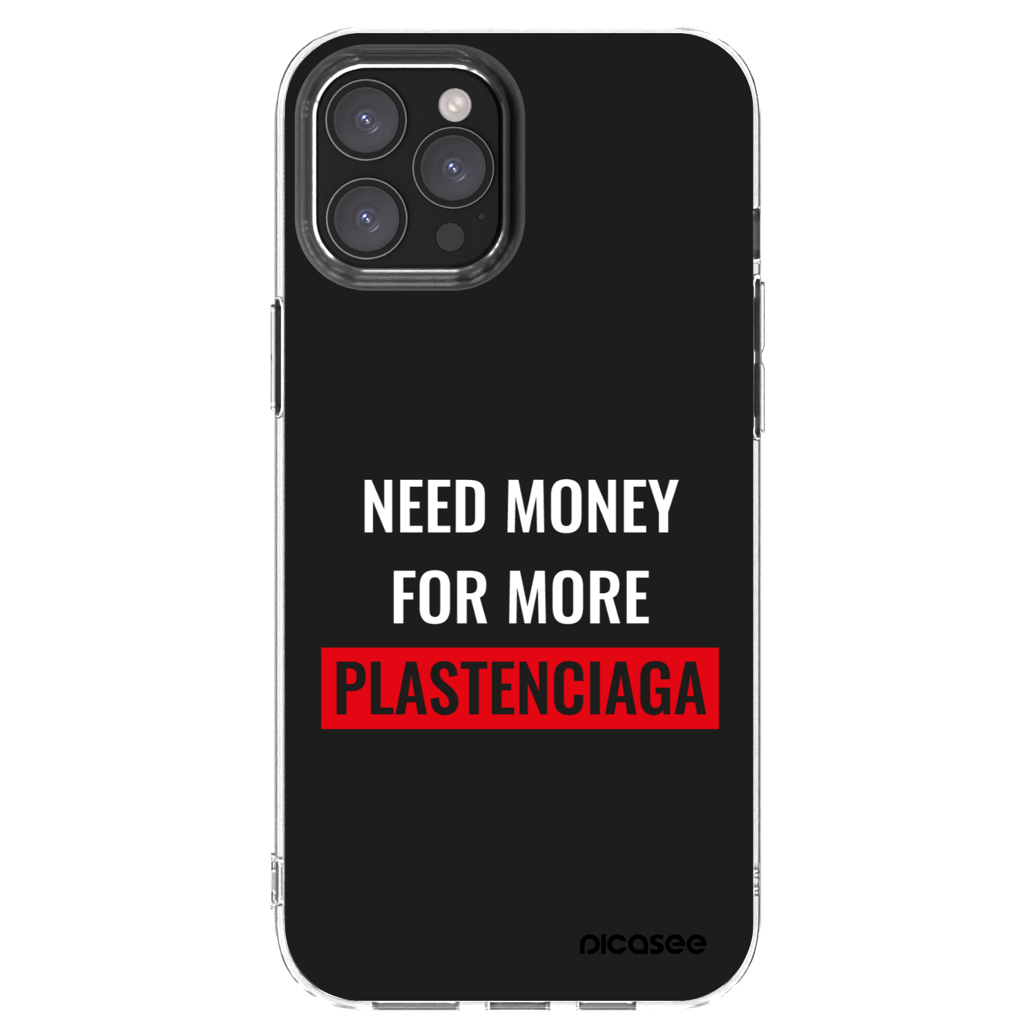 Picasee silikonový průhledný obal pro Apple iPhone 12 Pro Max - More PLASTENCIAGA