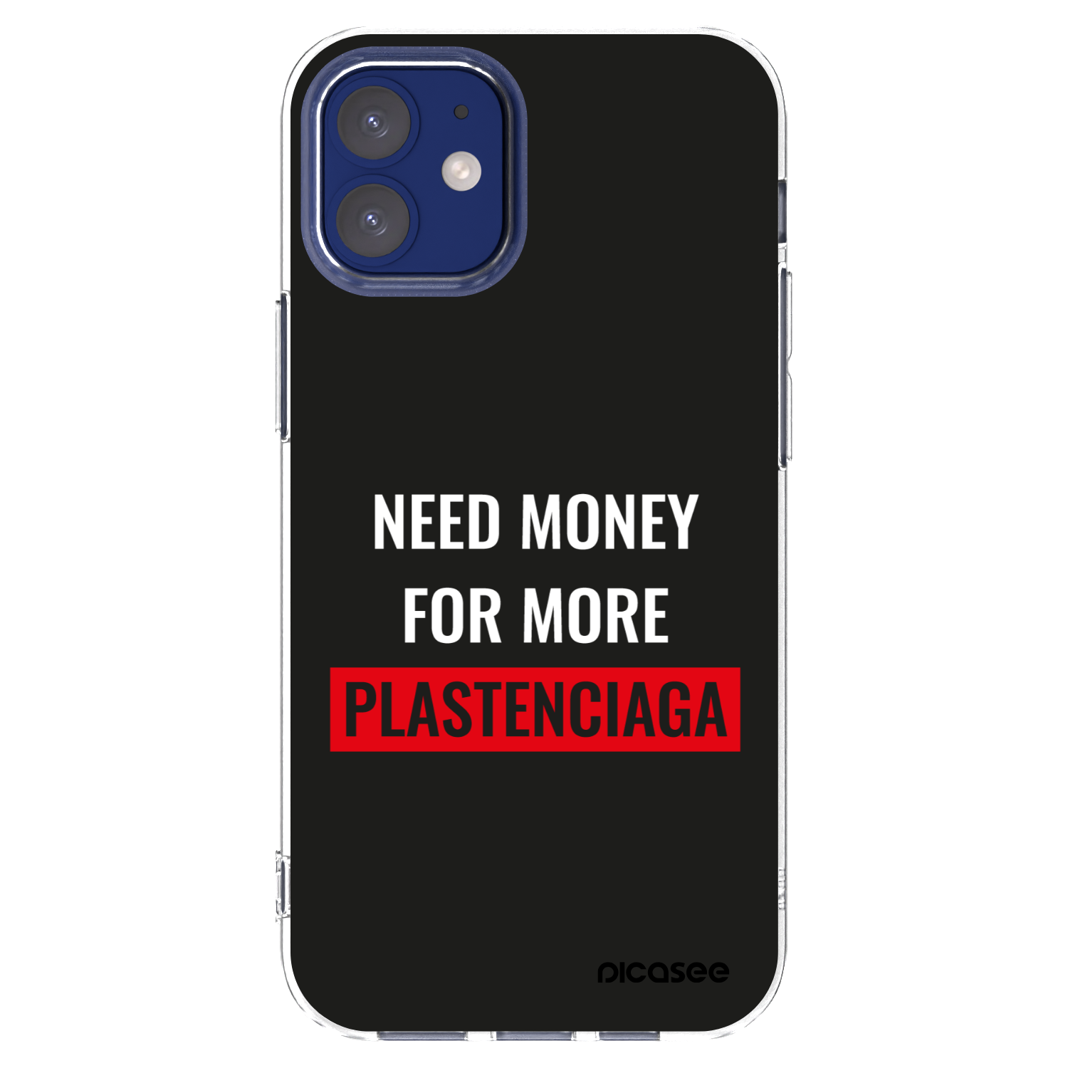 Picasee silikonový průhledný obal pro Apple iPhone 12 mini - More PLASTENCIAGA