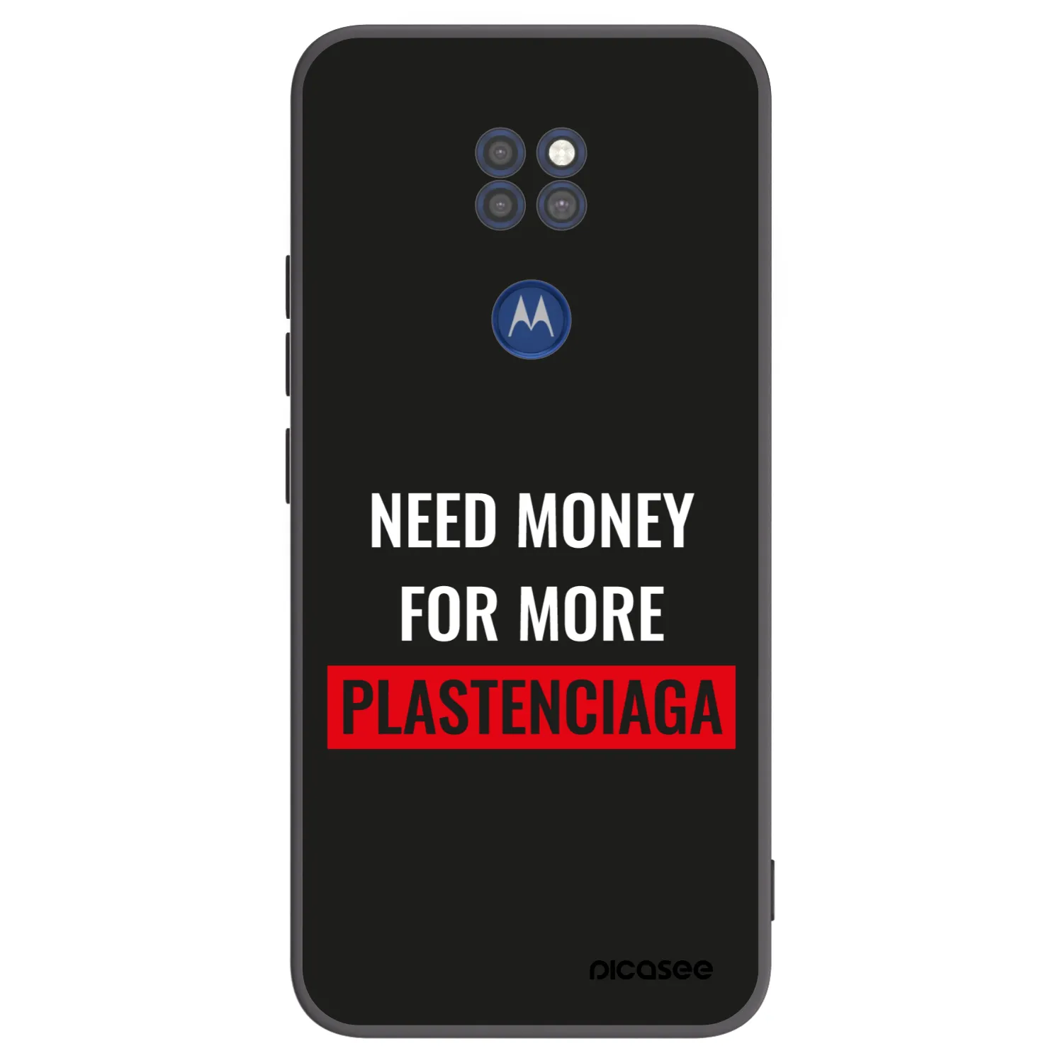 Picasee silikonový černý obal pro Motorola Moto G9 Play - More PLASTENCIAGA