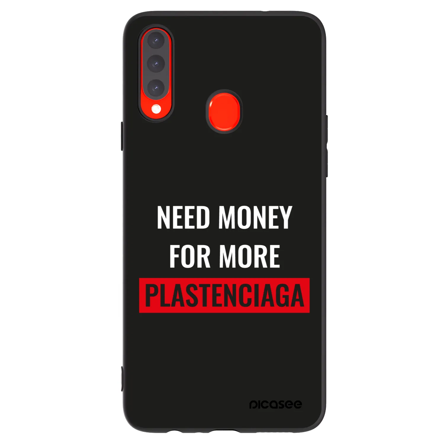 Picasee silikonový černý obal pro Samsung Galaxy A20s - More PLASTENCIAGA