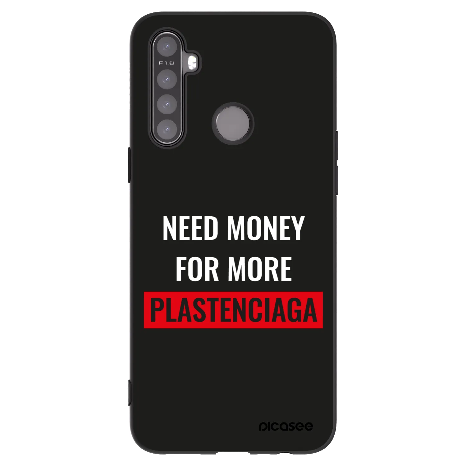Picasee silikonový černý obal pro Realme 5 - More PLASTENCIAGA