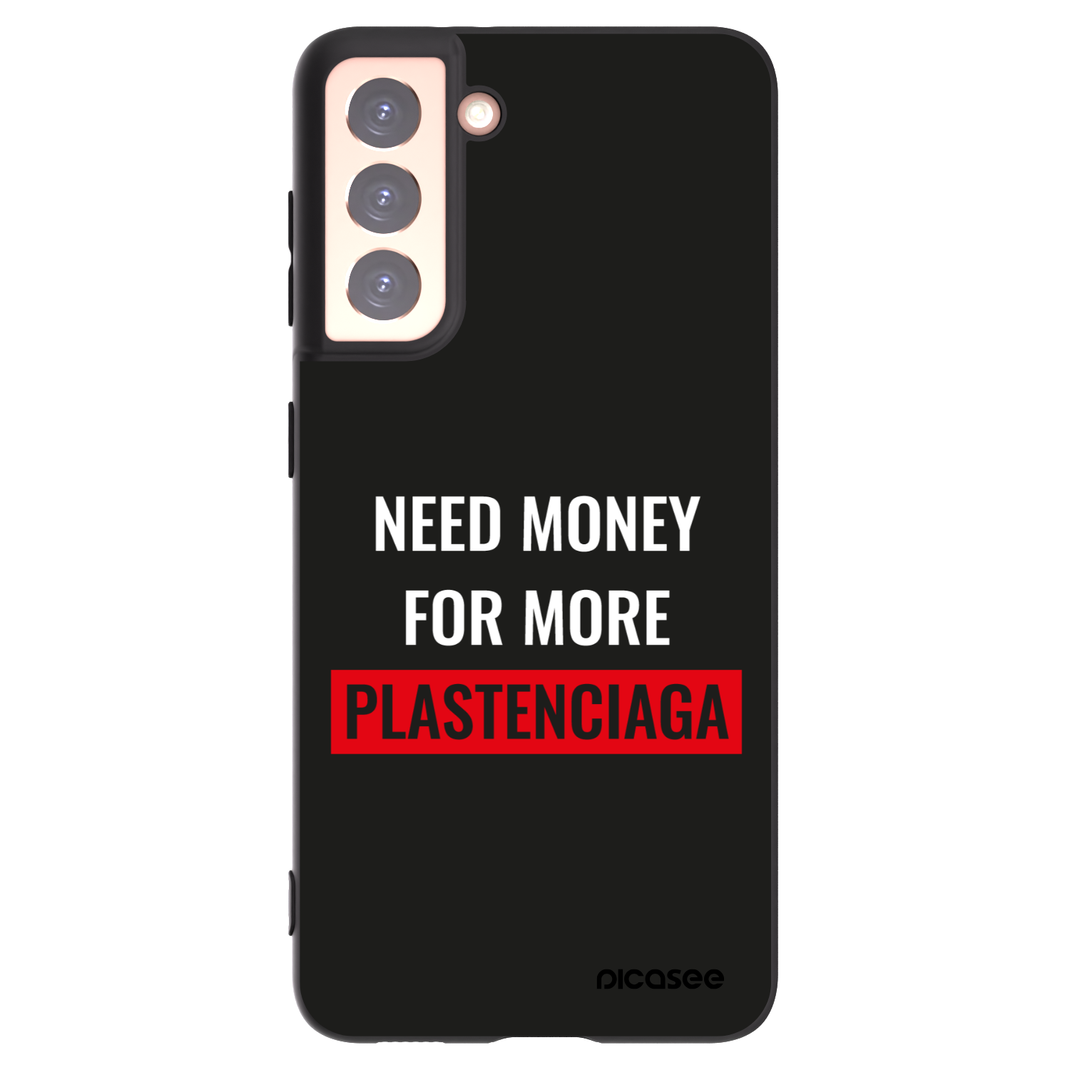 Picasee silikonový černý obal pro Samsung Galaxy S21 5G G991B - More PLASTENCIAGA