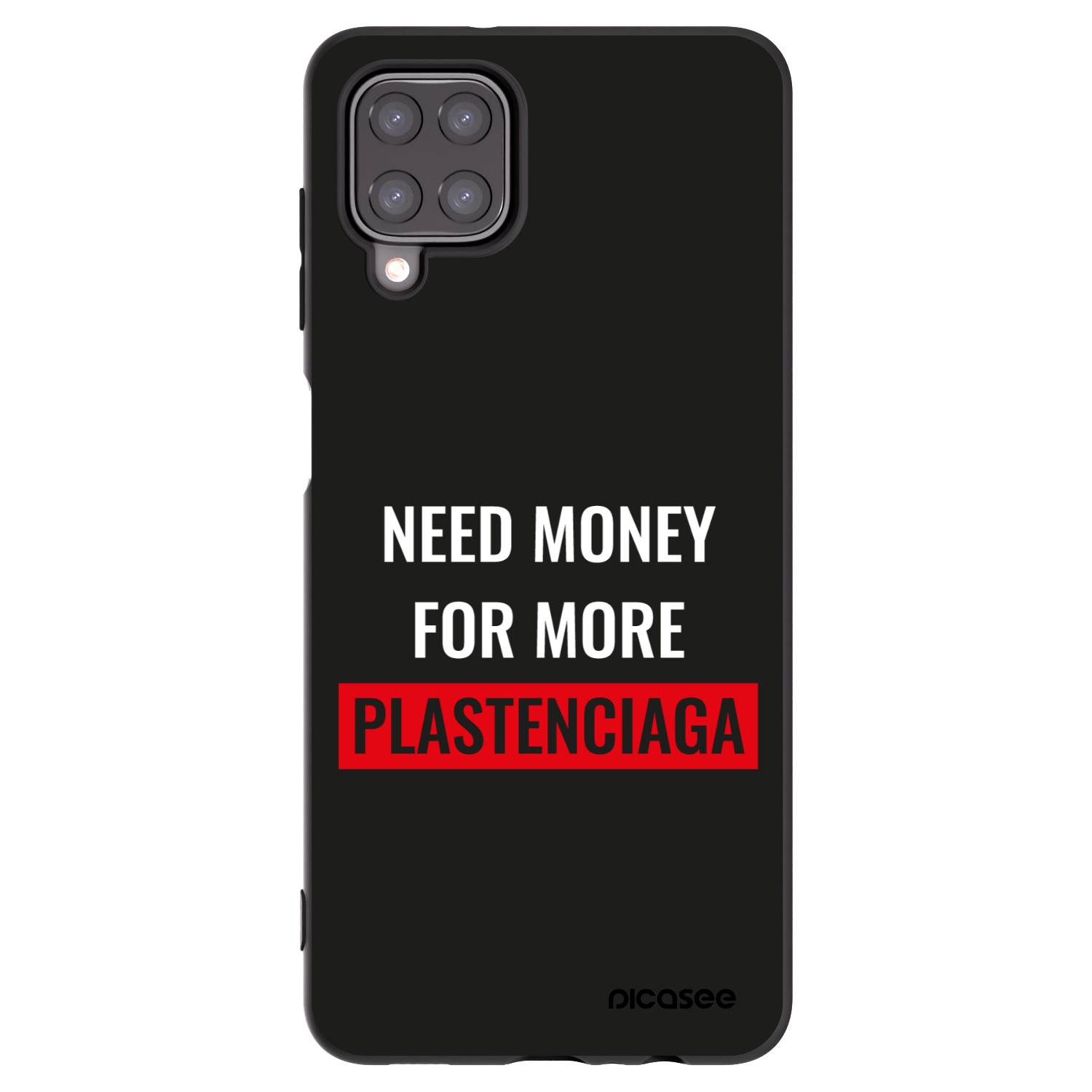 Picasee silikonový černý obal pro Samsung Galaxy A12 A125F - More PLASTENCIAGA
