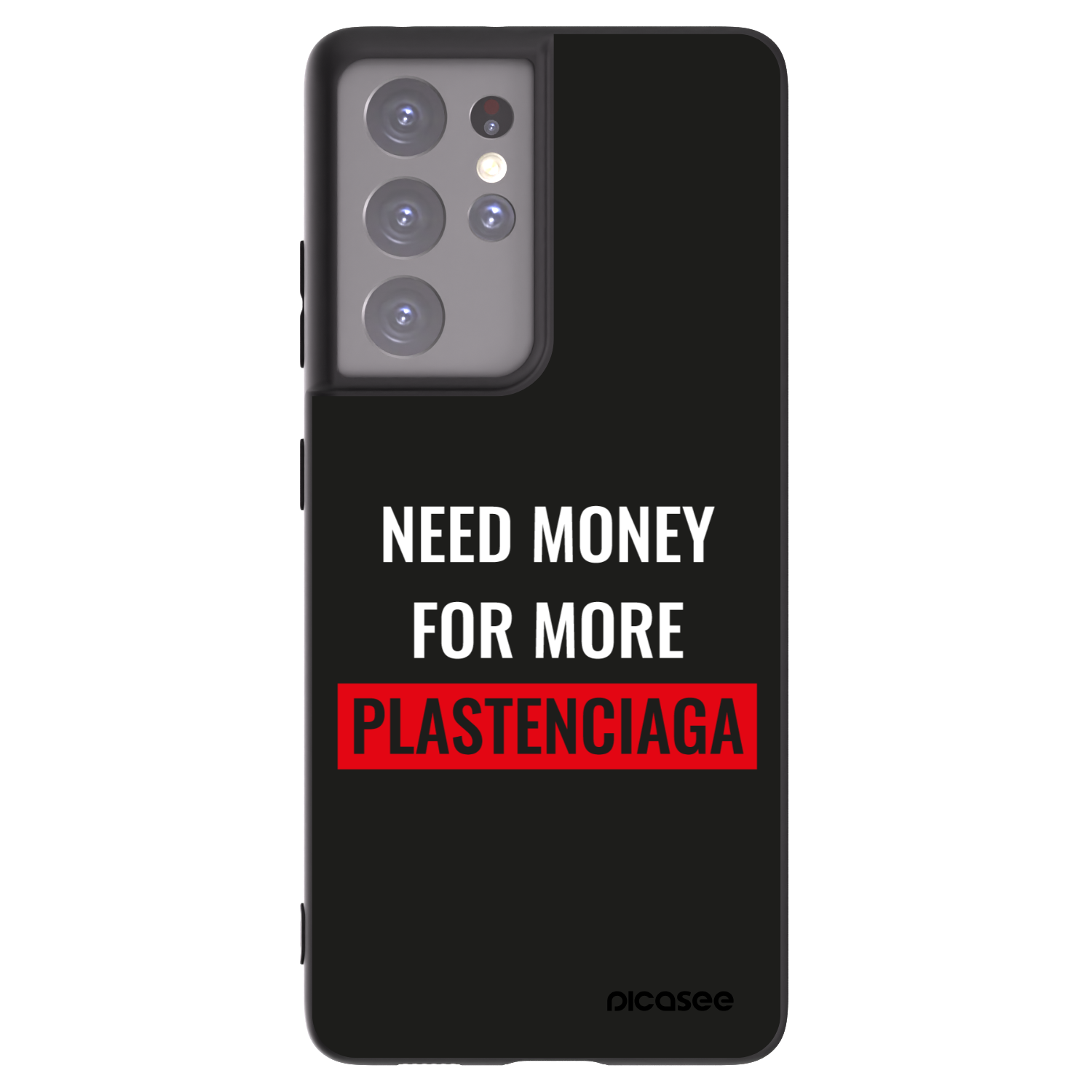 Picasee silikonový černý obal pro Samsung Galaxy S21 Ultra 5G G998B - More PLASTENCIAGA
