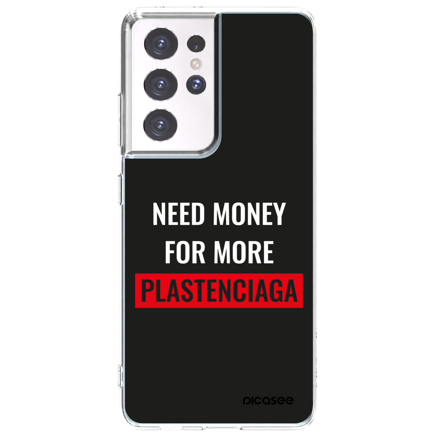 Picasee silikonový průhledný obal pro Samsung Galaxy S21 Ultra 5G G998B - More PLASTENCIAGA