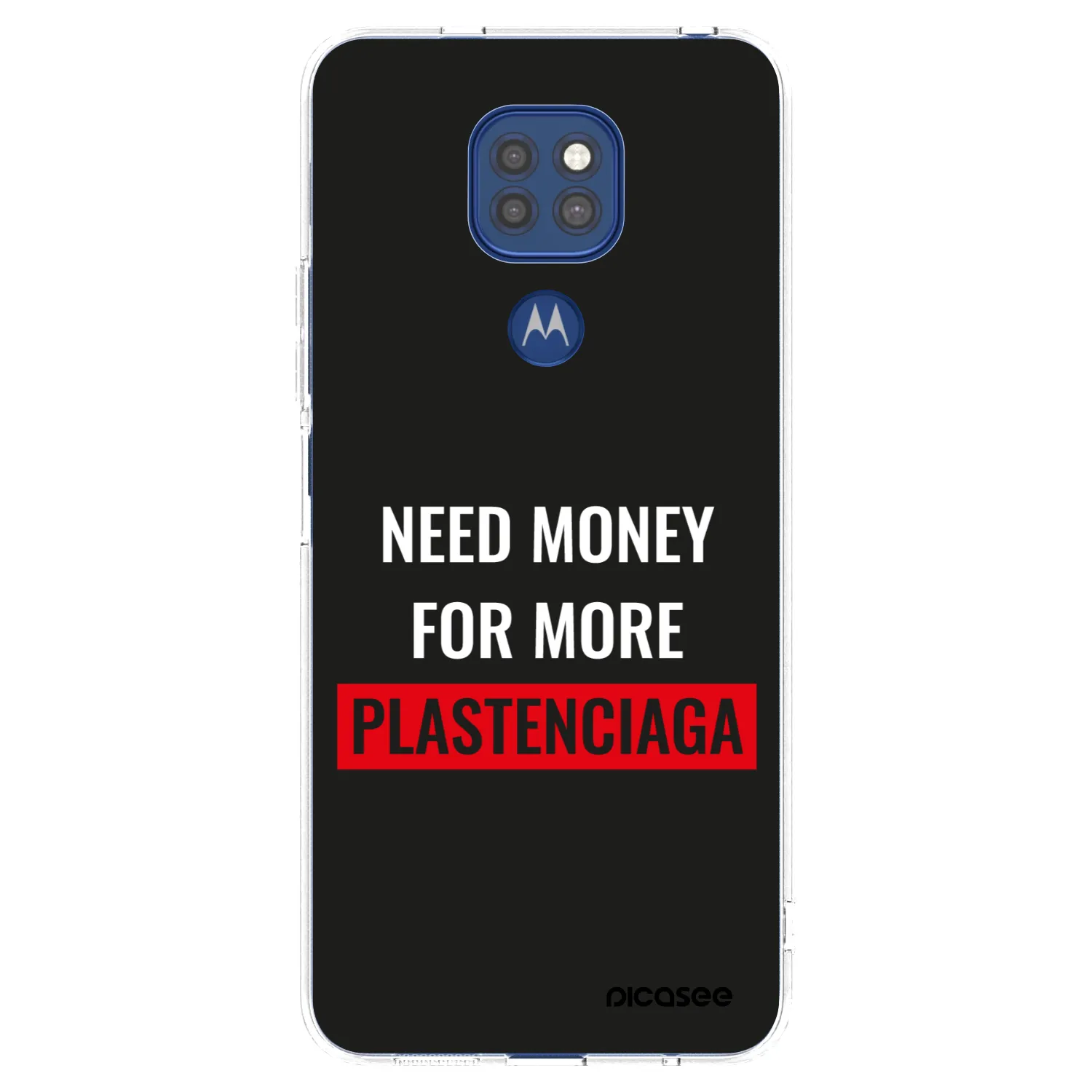 Picasee silikonový průhledný obal pro Motorola Moto G9 Play - More PLASTENCIAGA