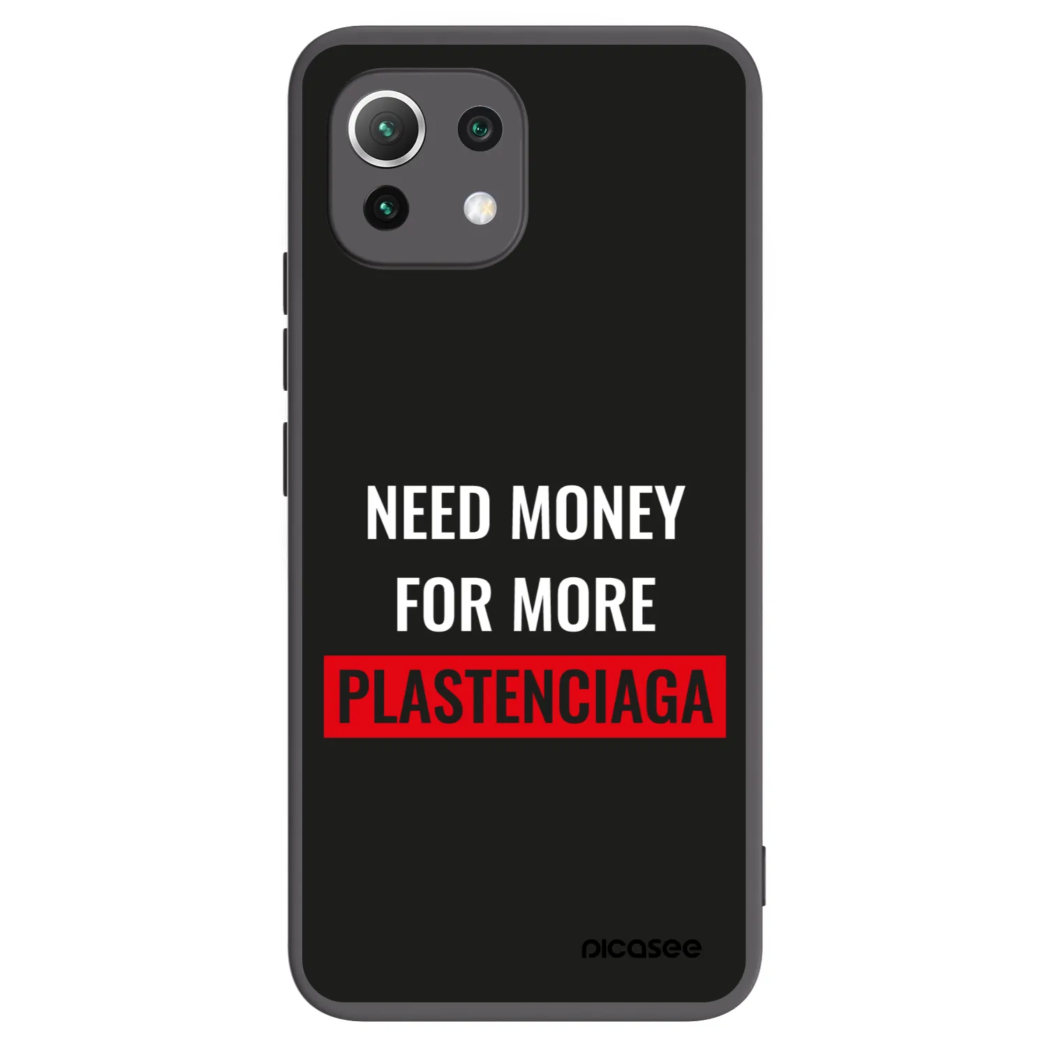 Picasee silikonový černý obal pro Xiaomi Mi 11 Lite - More PLASTENCIAGA