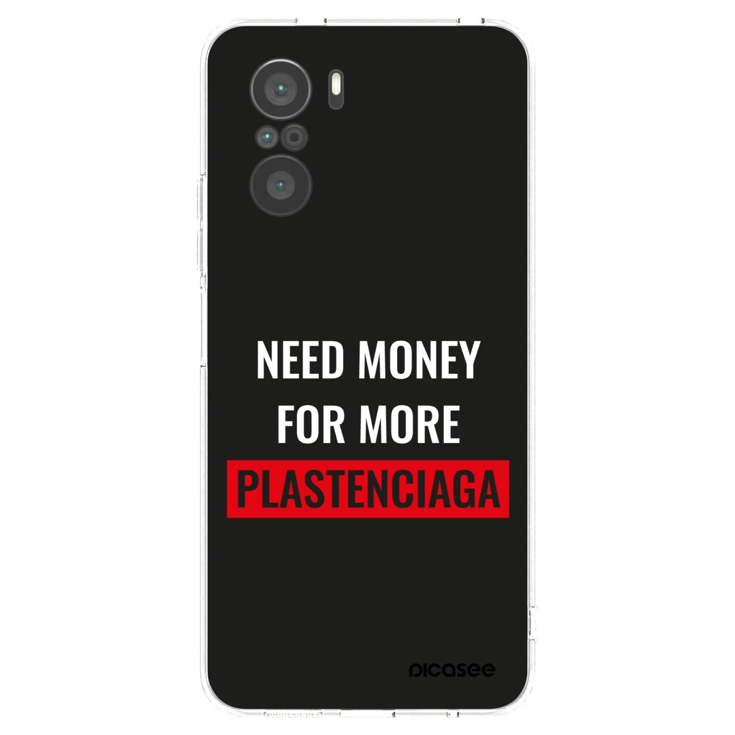 Picasee silikonový průhledný obal pro Xiaomi Poco F3 - More PLASTENCIAGA