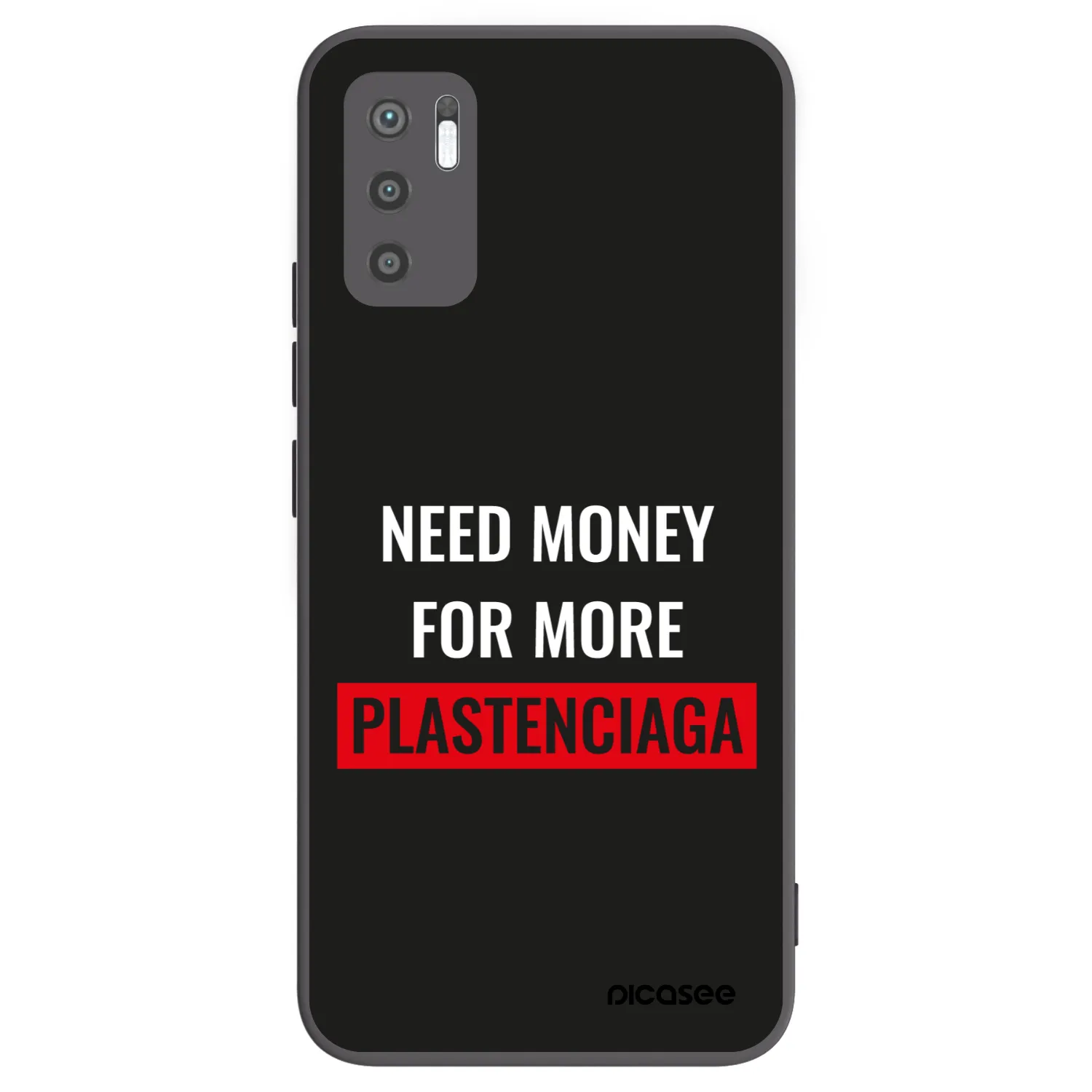 Picasee silikonový černý obal pro Xiaomi Redmi Note 10 5G - More PLASTENCIAGA