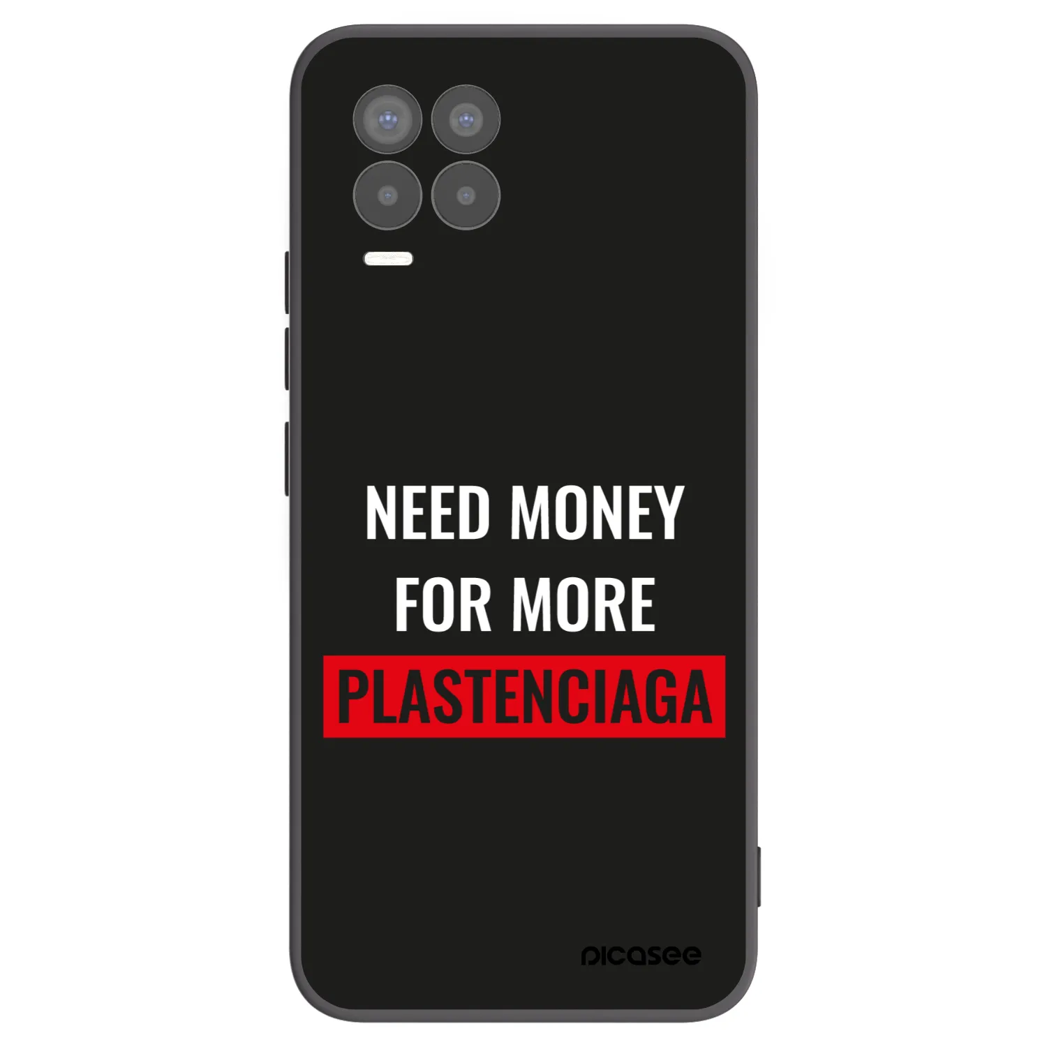 Picasee silikonový černý obal pro Realme 8 4G - More PLASTENCIAGA