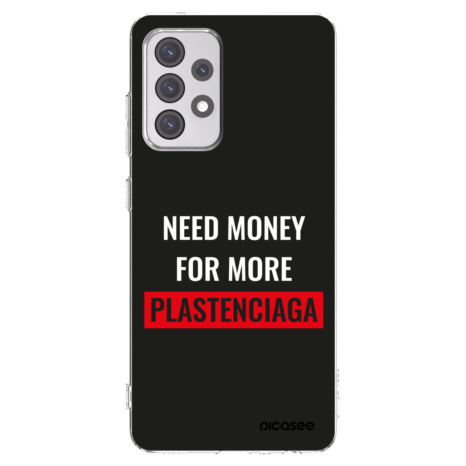 Picasee silikonový průhledný obal pro Samsung Galaxy A52s 5G A528B - More PLASTENCIAGA