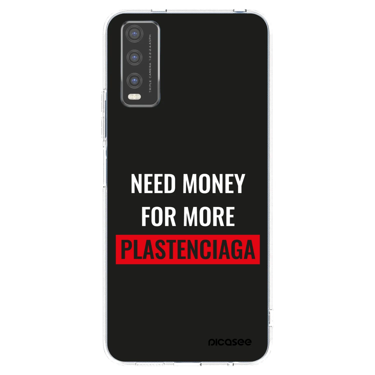 Picasee silikonový průhledný obal pro Vivo Y20s - More PLASTENCIAGA