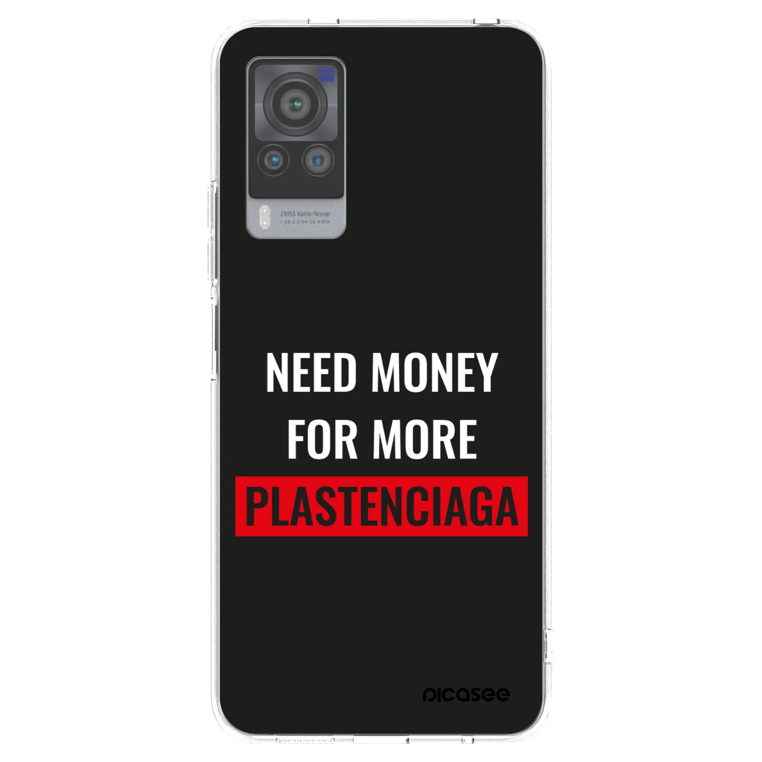 Picasee silikonový průhledný obal pro Vivo X60 Pro 5G - More PLASTENCIAGA