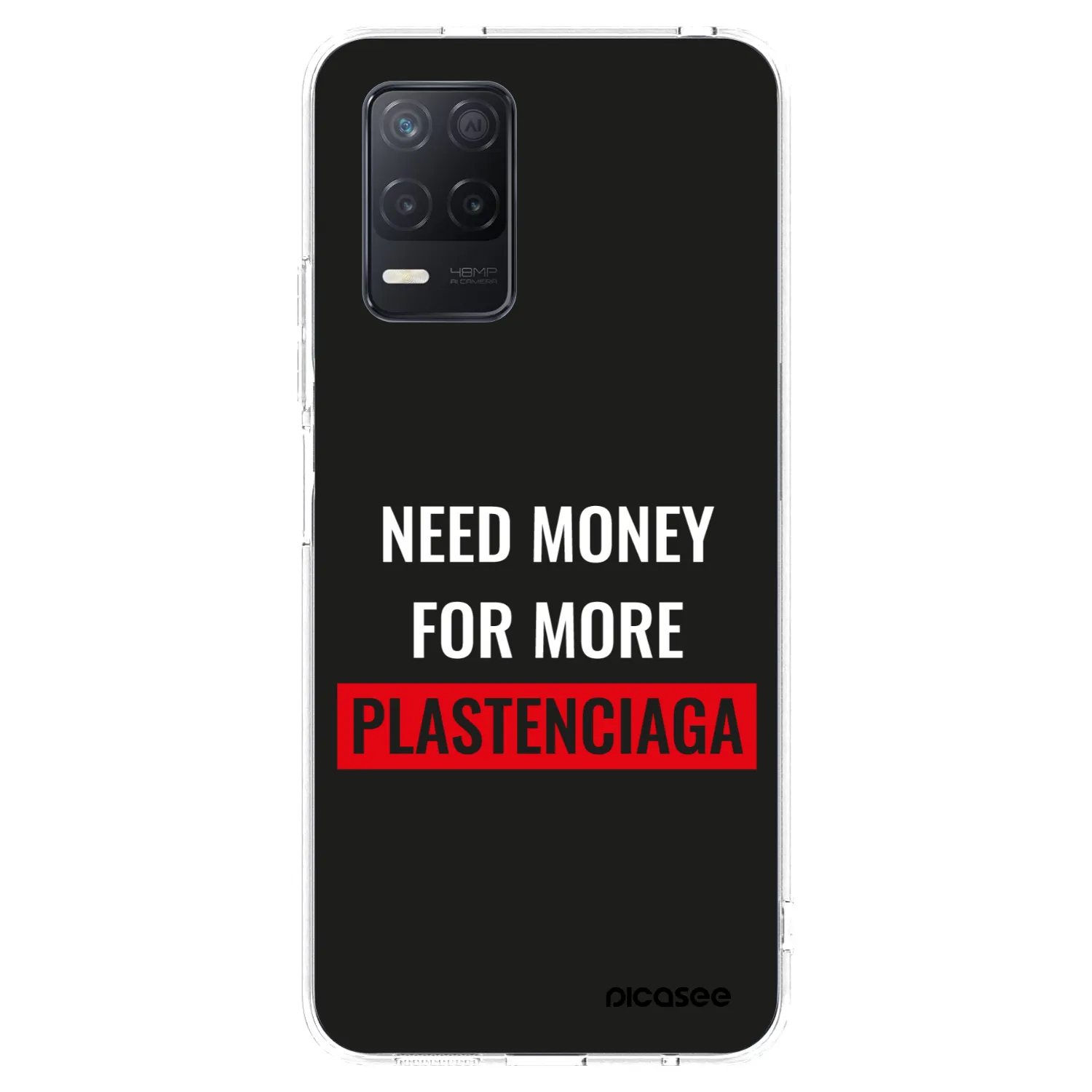 Picasee silikonový průhledný obal pro Realme 8 5G - More PLASTENCIAGA