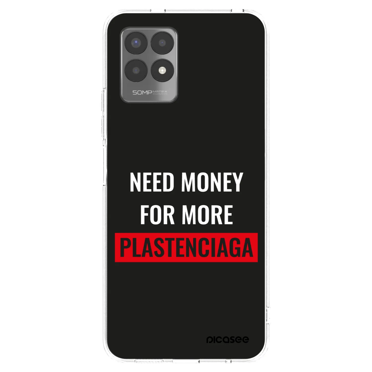 Picasee silikonový průhledný obal pro Realme 8i - More PLASTENCIAGA