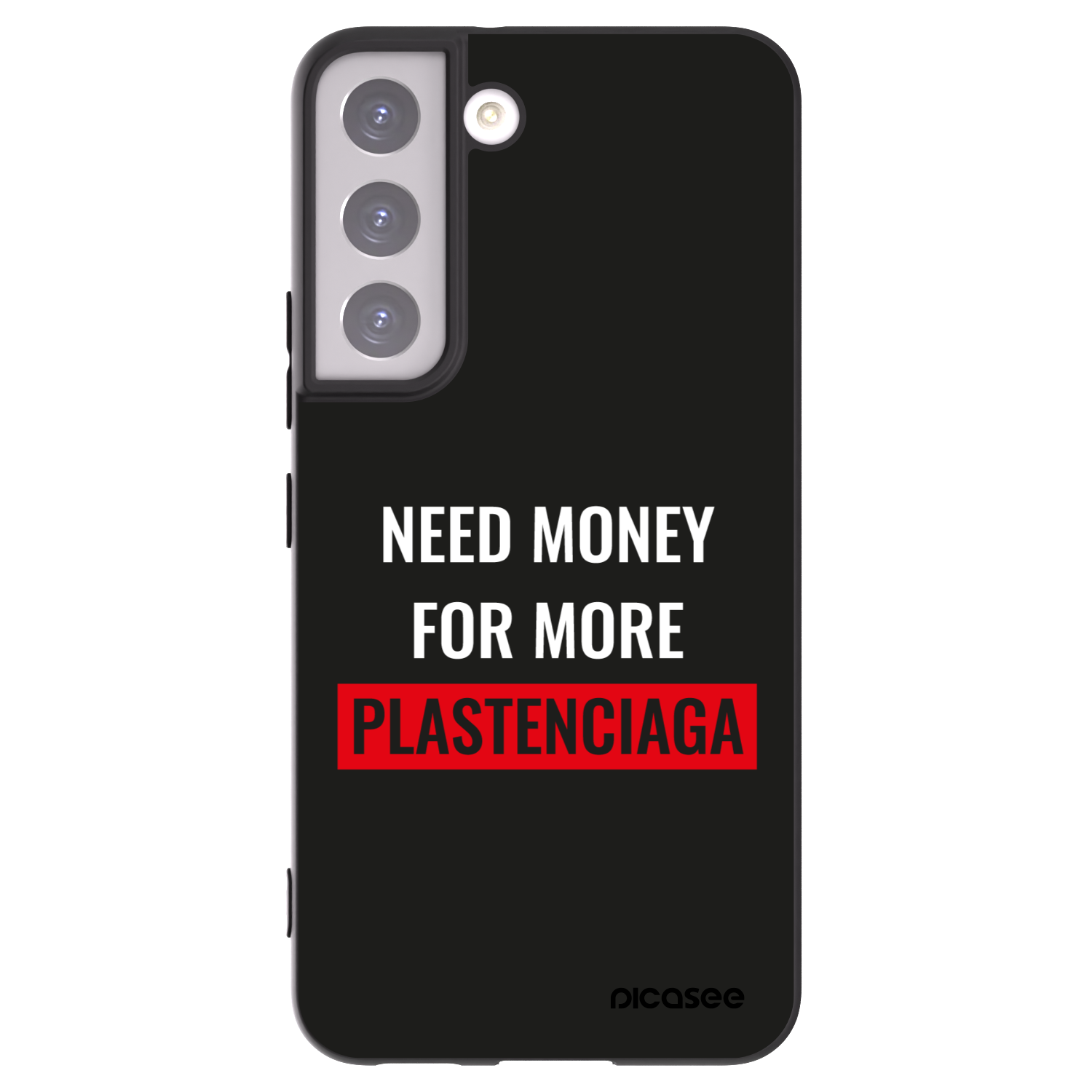 Picasee silikonový černý obal pro Samsung Galaxy S22 5G - More PLASTENCIAGA