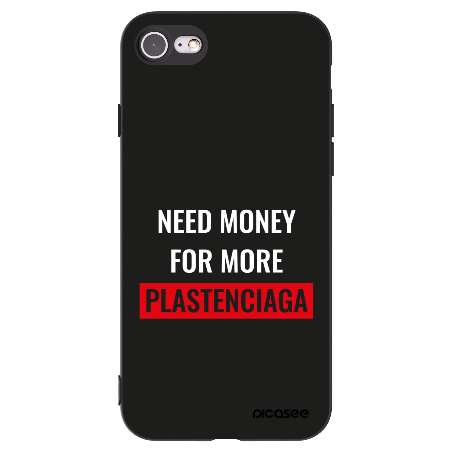 Picasee silikonový černý obal pro Apple iPhone SE 2022 - More PLASTENCIAGA