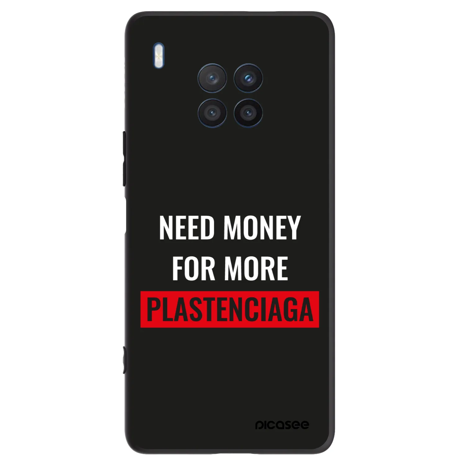 Picasee silikonový černý obal pro Honor 50 Lite - More PLASTENCIAGA