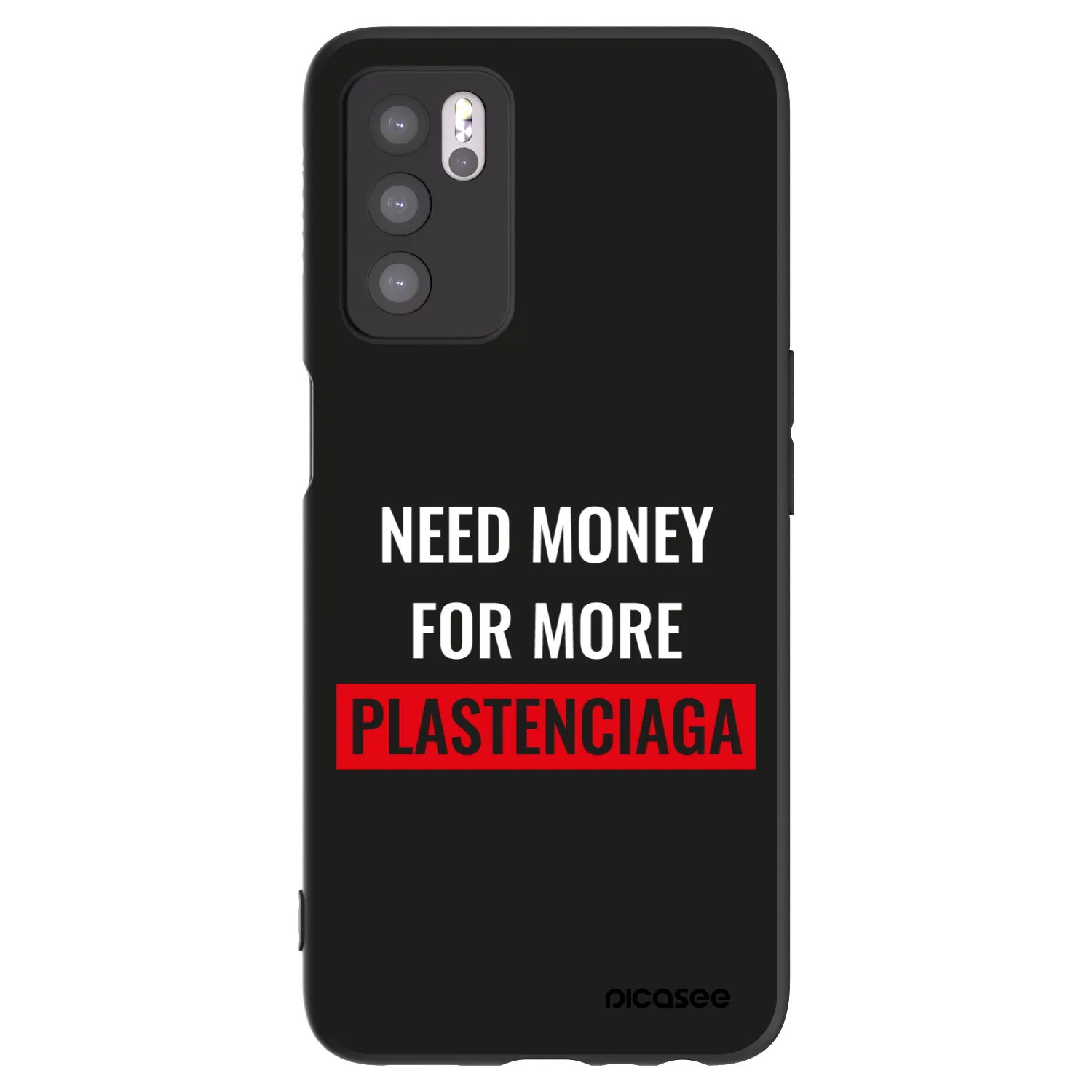 Picasee silikonový černý obal pro OPPO A16 - More PLASTENCIAGA