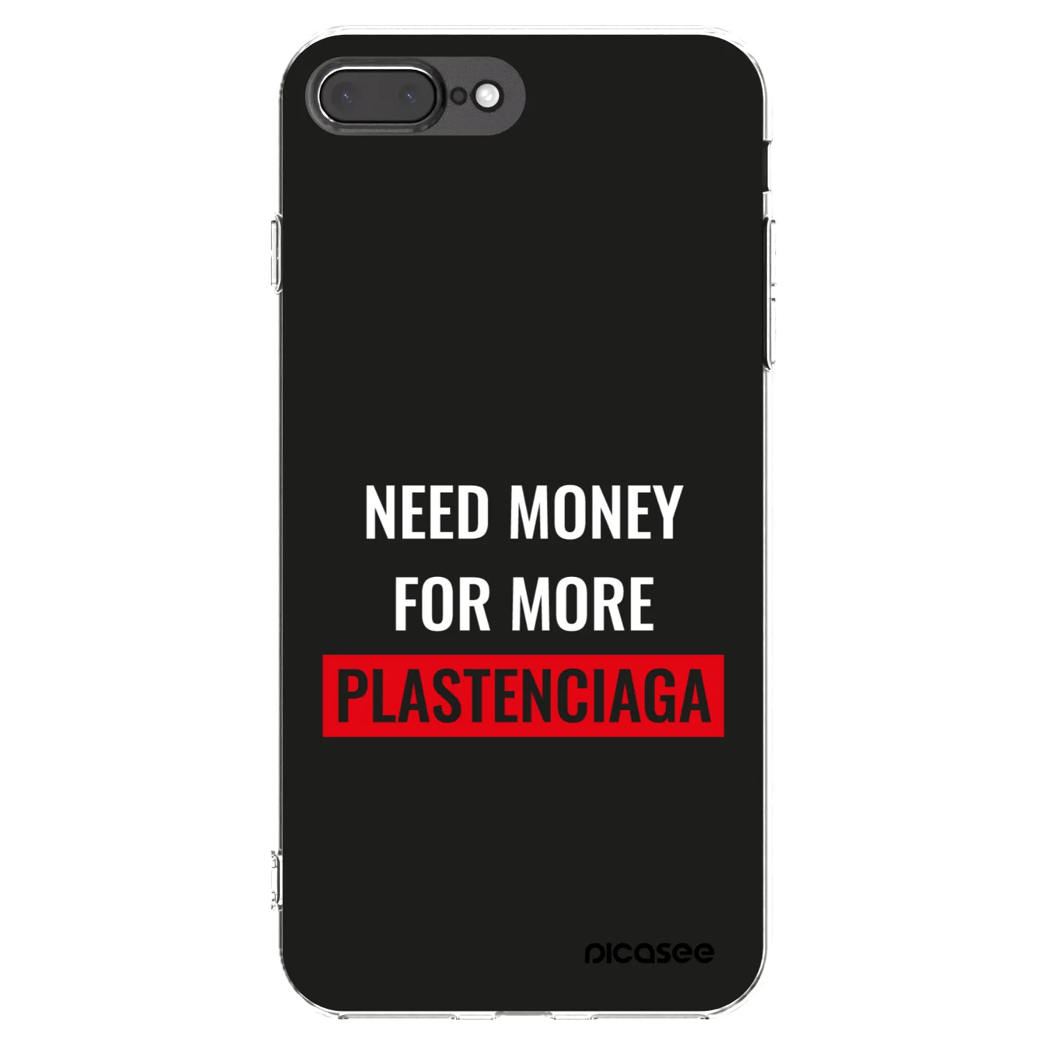 Picasee silikonový průhledný obal pro Apple iPhone 8 Plus - More PLASTENCIAGA